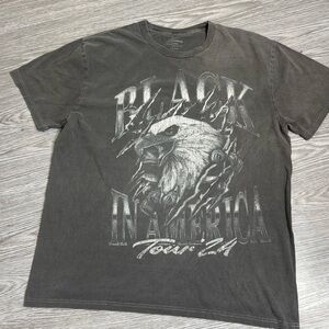 Vince Staples Black In America Tour 2024 T Shirt Sz XL Faded Double Sided